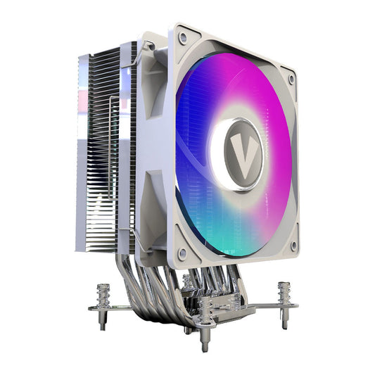 Vida Boreas Intel/AMD White CPU Cooler with Dual 120mm Fans Intel/AMD TDP 220w
