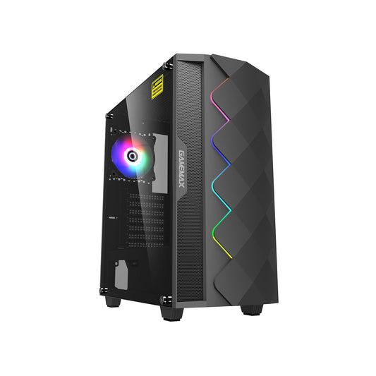 GameMax Diamond ARGB Mid Tower Gaming PC Case - Black GMXCSDIAMONDBLK