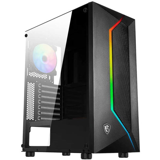 MSI Black MAG VAMPIRIC 100R Mid Tower Tempered Glass PC Gaming Case